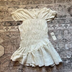 Anthropologie Sheet Smocked Asymmetrical Sweater Tank